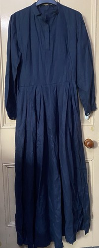 Linen maxi modest dress - modest,