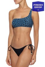 RRP€127 STELLA MCCARTNEY Bikini Top Size L Stretch Leopard Print One Shoulder