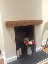  SOLID OAK FIREPLACE MANTEL BEAM HANDMADE MANTLE PIECE SHELF FOR WOOD BURNER