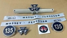 Front Grill Badge & Bonnet Sticker Set For Massey Ferguson 135 Tractor