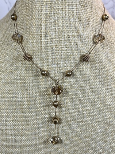 Amber tone crystal wire - crystal, &