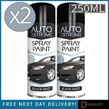 2 x MATT BLACK AEROSOL SPRAY
