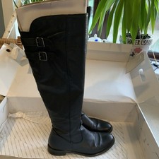 Aldo ladies Black Leather Knee High Boots UK 4  eu 38 immaculate boxed Cheryl