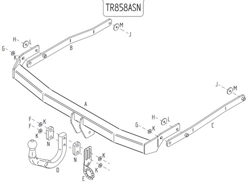 Towtrust swan neck towbar for - swan,