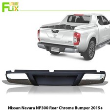 FITS NISSAN NAVARA NP300 2015+ D23M REAR CHROME PLATED BUMPER WITH BRACKETS NEW