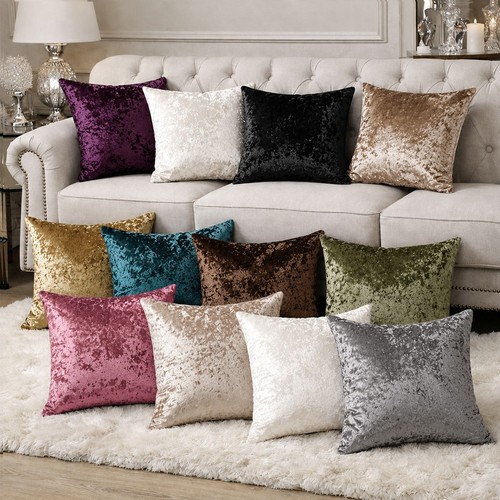 Crushed velvet cushion - cushion, covers