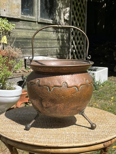 Large antique hammered copper - large,