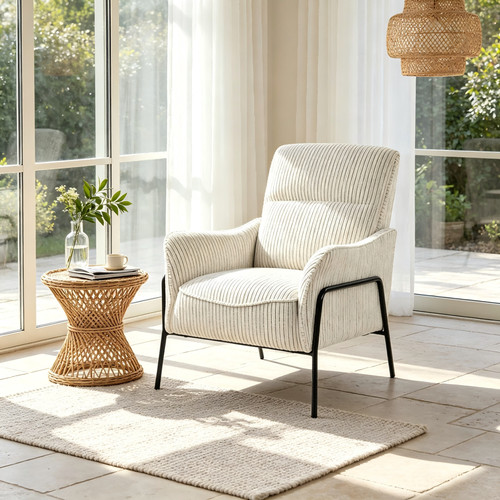 Modern striped fabric accent - modern,