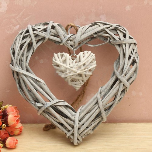 Shabby chic wicker heart - chic,