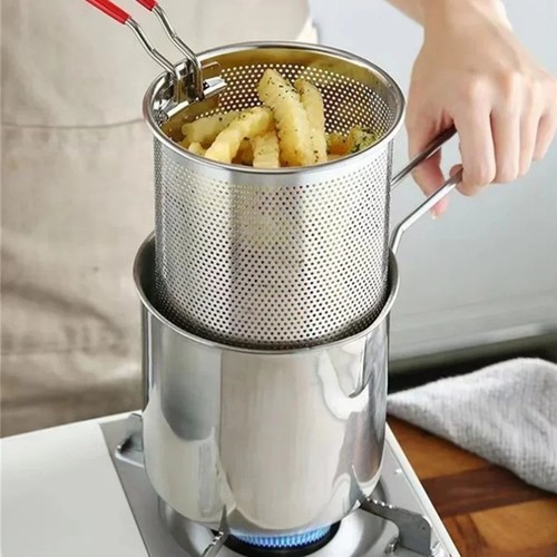 Stainless steel deep fryer - steel,