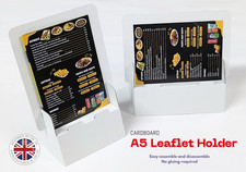 White Cardboard A5 Leaflet Holder Pack of 5, 10, 20