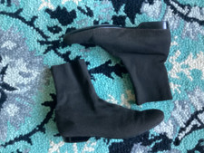Robert Clergerie Black Stretch Fabric Flat Ankle Boots UK7