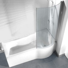 P Shape Curved Shower/Bath