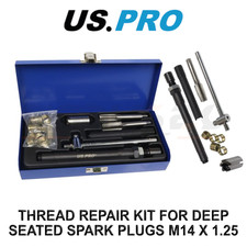 US PRO Tools Thread Repair Kit For Deep Seated Spark Plugs M14 x 1.25 5916