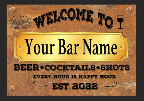 Funny personalised bar sign - funny,