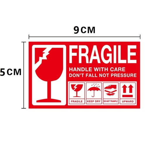 Fragile big parcel stickers - fragile,