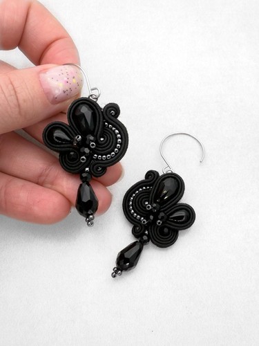 Handmade soutache earrings - soutache,