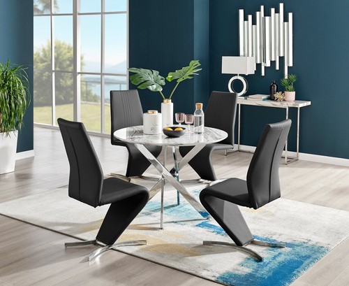 Novara white marble - marble, round