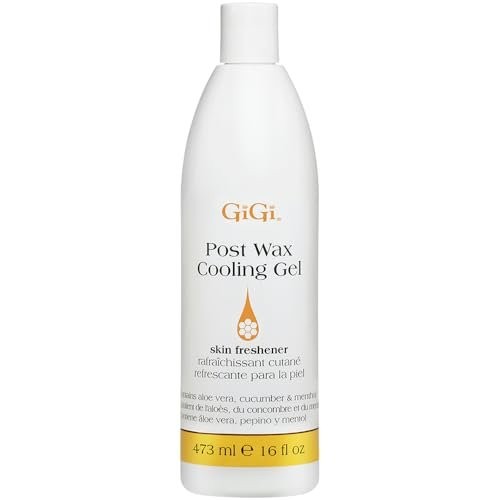 Gigi after wax - cooling, gel