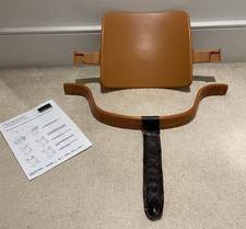 Stokke  Tripp Trapp Baby Set-Back Rest- Wooden Bar & Leather Crutch Strap-VGC