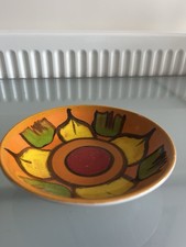 Pretty Poole Pottery Small Bowl Signed 13.5cm Diameter