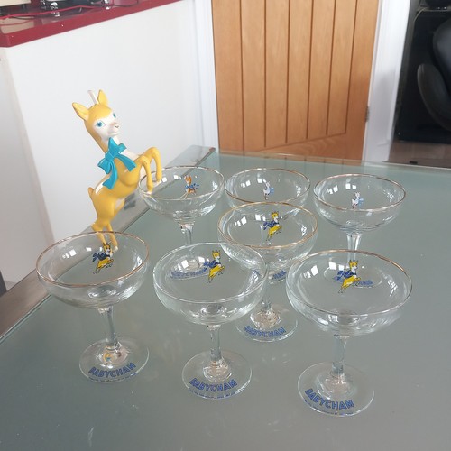 Babycham glasses 7 and - , x