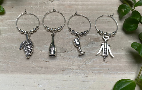Wine glass charms set - set, 4