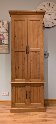 Solid pine cupboard wardrobe - solid,