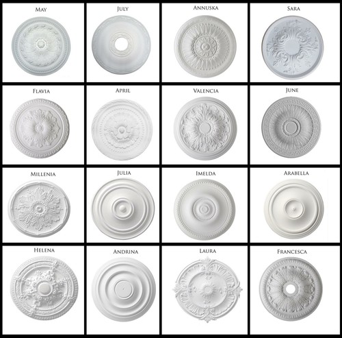 Ceiling rose resin strong - rose,