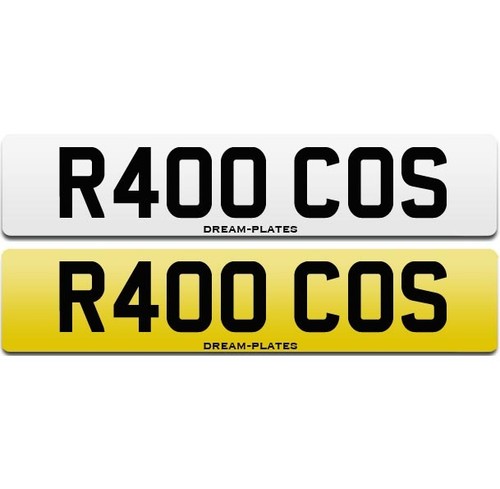 R400 cos personal number plate - r400,