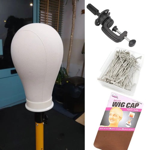 Canvas wig head - head,