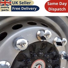 25 pcs Chrome 32 mm Wheel Nut Bolt Covers Caps Universal for all Trucks UK Stock
