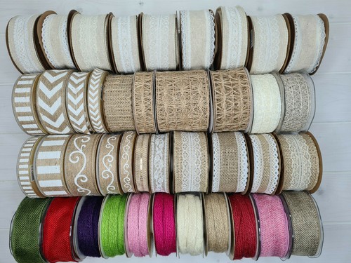 Hessian jute ribbon vintage - jute,