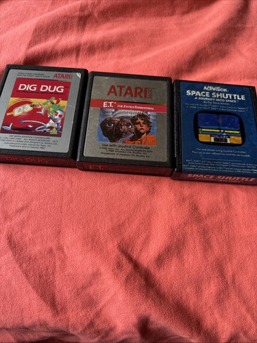 Three atari 2600 - atari, cartridges