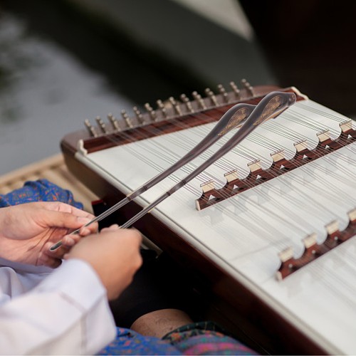 Reusable black ebony dulcimer - reusable,