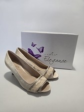 Lunar Elegance Ladies Champagne Shoes UK Size 5 Worn Once