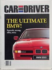 1990 BMW 850i Car and Driver