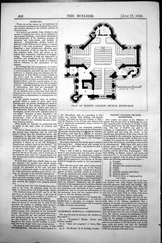 Antique old print plan - antique,