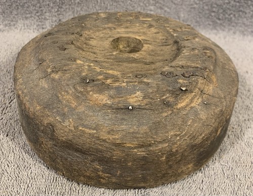 Antique wooden block hat - antique,