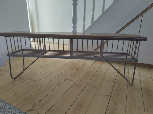 Vintage bench with pigeon - bench,