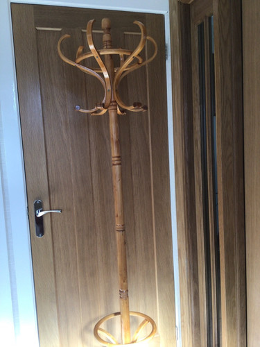 Wooden hat coat stand 185cm - hat,