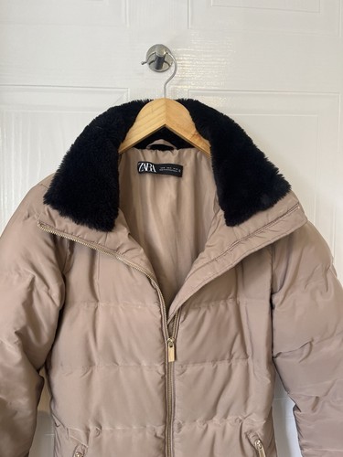 Zara women beige parka - women's,