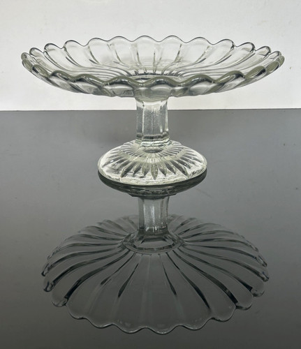 Antique tazza crystal glass - tazza,