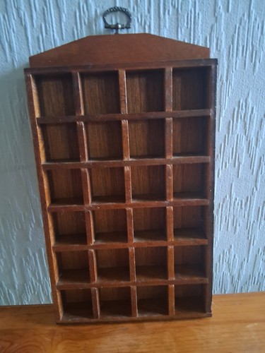 Wood thimble display case