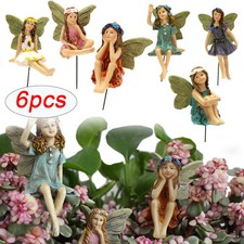 Fairy Garden 6pcs Miniature Fairies Figurines Accessories Outdoor House Decor