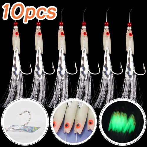 10pc luminous bait - 10pc, feathers