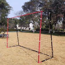 Football Goal Posts With Net Soccer Outdoor Yard Portable Black Red 3m x 2m x 1m