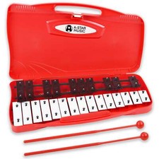 Chromatic Glockenspiel 25 Notes, 2 Octaves G5-G7 with Beaters and Case - A-Star