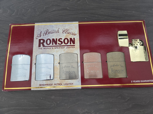 Ronson petrol lighters - lighters, display
