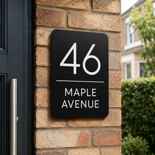 House number plaques - house,
